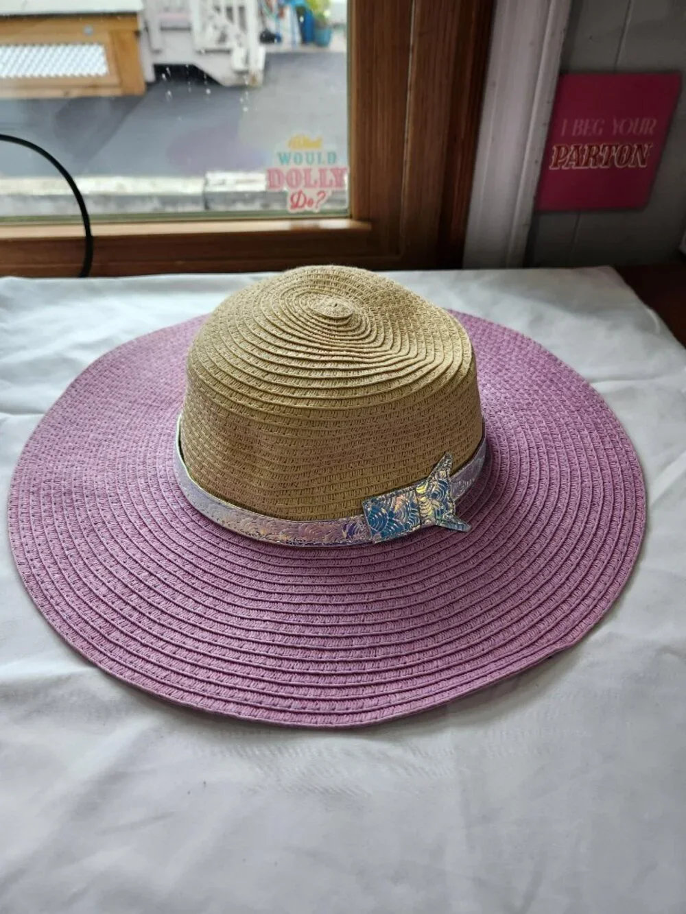 Girls Summer Sun Hat Bundle Lot of 3 Beach Hats Mermaid Rainbow Straw Hats